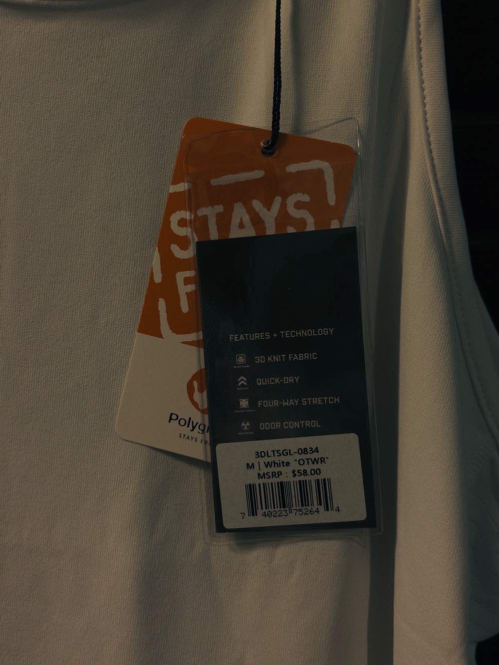 ASRV Men's Cream Performance Tank - Picture 3 of 3